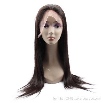 Queena Stock 10-24inch 100% Virgin Unprocessed Brazilian Hair Natural Color Body Wave Front Full Lace Wigs with Baby Hair